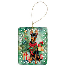 Load image into Gallery viewer, Miniature Pinscher Christmas Porcelain Ornament