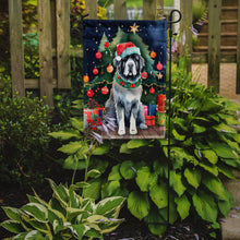 Load image into Gallery viewer, Newfoundland Christmas Garden Flag – Cozy Dog Holiday Decor with Tree &amp; Presents