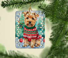 Load image into Gallery viewer, Norfolk Terrier Christmas Porcelain Ornament