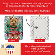 Load image into Gallery viewer, Norfolk Terrier Christmas Porcelain Ornament