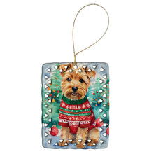 Load image into Gallery viewer, Norfolk Terrier Christmas Porcelain Ornament