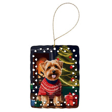 Load image into Gallery viewer, Norfolk Terrier Christmas Porcelain Ornament
