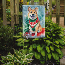 Load image into Gallery viewer, Norwegian Buhund Christmas Garden Flag – Cozy Dog Holiday Decor with Tree &amp; Presents