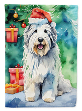 Load image into Gallery viewer, Old English Sheepdog Christmas House Flag