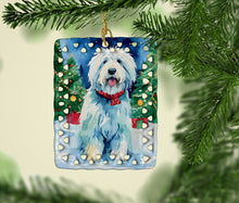 Load image into Gallery viewer, Old English Sheepdog Christmas Porcelain Ornament