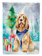 Load image into Gallery viewer, Otterhound Christmas Garden Flag – Cozy Dog Holiday Decor with Tree &amp; Presents