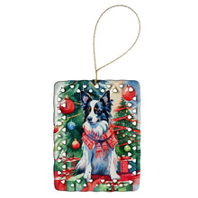 Load image into Gallery viewer, Papillon Christmas Porcelain Ornament