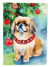 Load image into Gallery viewer, Pekingese Christmas House Flag