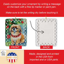 Load image into Gallery viewer, Pekingese Christmas Porcelain Ornament