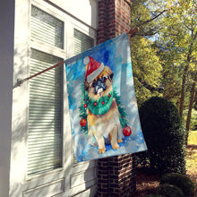 Load image into Gallery viewer, Pekingese Christmas House Flag