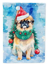 Load image into Gallery viewer, Pekingese Christmas House Flag