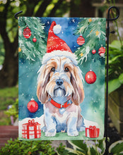 Load image into Gallery viewer, Petit Basset Griffon Vendeen Christmas Garden Flag – Cozy Dog Holiday Decor with Tree &amp; Presents