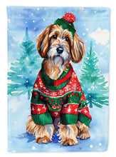 Load image into Gallery viewer, Petit Basset Griffon Vendeen Christmas House Flag