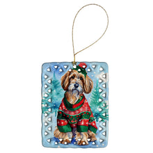 Load image into Gallery viewer, Petit Basset Griffon Vendeen Christmas Porcelain Ornament