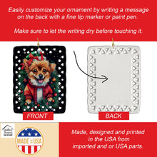 Load image into Gallery viewer, Pomeranian Christmas Porcelain Ornament