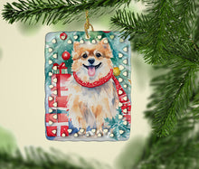 Load image into Gallery viewer, Pomeranian Christmas Porcelain Ornament