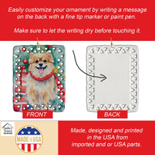 Load image into Gallery viewer, Pomeranian Christmas Porcelain Ornament