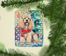 Load image into Gallery viewer, Poodle Christmas Porcelain Ornament