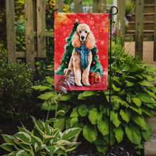 Load image into Gallery viewer, Poodle Christmas Garden Flag – Cozy Dog Holiday Decor with Tree &amp; Presents