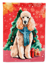 Load image into Gallery viewer, Poodle Christmas Garden Flag – Cozy Dog Holiday Decor with Tree &amp; Presents