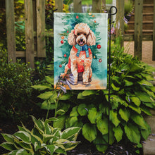 Load image into Gallery viewer, Poodle Christmas Garden Flag – Cozy Dog Holiday Decor with Tree &amp; Presents