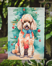 Load image into Gallery viewer, Poodle Christmas Garden Flag – Cozy Dog Holiday Decor with Tree &amp; Presents