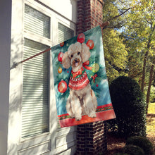 Load image into Gallery viewer, Poodle Christmas House Flag
