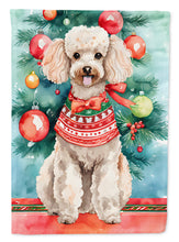 Load image into Gallery viewer, Poodle Christmas House Flag