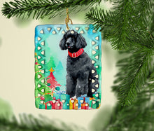 Load image into Gallery viewer, Poodle Christmas Porcelain Ornament