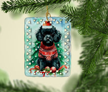 Load image into Gallery viewer, Poodle Christmas Porcelain Ornament