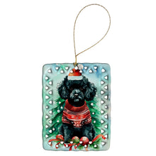 Load image into Gallery viewer, Poodle Christmas Porcelain Ornament