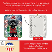 Load image into Gallery viewer, Poodle Christmas Porcelain Ornament