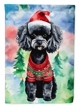 Load image into Gallery viewer, Poodle Christmas Garden Flag – Cozy Dog Holiday Decor with Tree &amp; Presents