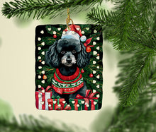 Load image into Gallery viewer, Poodle Christmas Porcelain Ornament