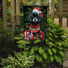 Load image into Gallery viewer, Poodle Christmas Garden Flag – Cozy Dog Holiday Decor with Tree &amp; Presents
