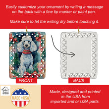 Load image into Gallery viewer, Poodle Christmas Porcelain Ornament