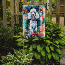 Load image into Gallery viewer, Poodle Christmas Garden Flag – Cozy Dog Holiday Decor with Tree &amp; Presents