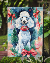 Load image into Gallery viewer, Poodle Christmas Garden Flag – Cozy Dog Holiday Decor with Tree &amp; Presents