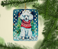 Load image into Gallery viewer, Poodle Christmas Porcelain Ornament