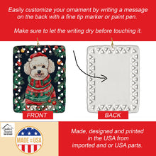 Load image into Gallery viewer, Poodle Christmas Porcelain Ornament