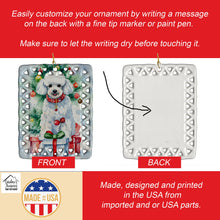 Load image into Gallery viewer, Poodle Christmas Porcelain Ornament