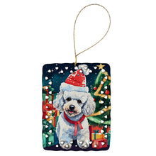 Load image into Gallery viewer, Poodle Christmas Porcelain Ornament