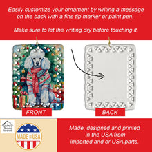 Load image into Gallery viewer, Poodle Christmas Porcelain Ornament