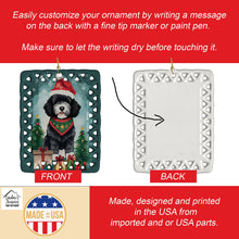 Load image into Gallery viewer, Portuguese Water Dog Christmas Porcelain Ornament