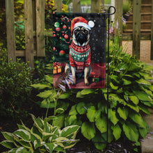 Load image into Gallery viewer, Pug Christmas Garden Flag – Cozy Dog Holiday Decor with Tree &amp; Presents