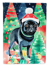 Load image into Gallery viewer, Pug Christmas Garden Flag – Cozy Dog Holiday Decor with Tree &amp; Presents