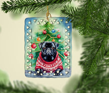 Load image into Gallery viewer, Pug Christmas Porcelain Ornament