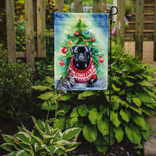 Load image into Gallery viewer, Pug Christmas Garden Flag – Cozy Dog Holiday Decor with Tree &amp; Presents