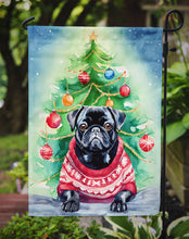 Load image into Gallery viewer, Pug Christmas Garden Flag – Cozy Dog Holiday Decor with Tree &amp; Presents