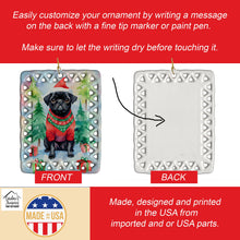 Load image into Gallery viewer, Pug Christmas Porcelain Ornament